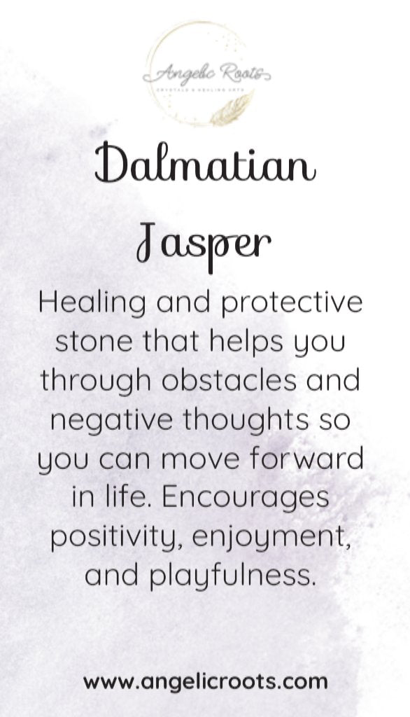 Dalmatian Jasper Crystal Card