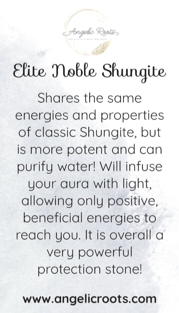 Elite Noble Shungite Crystal Card