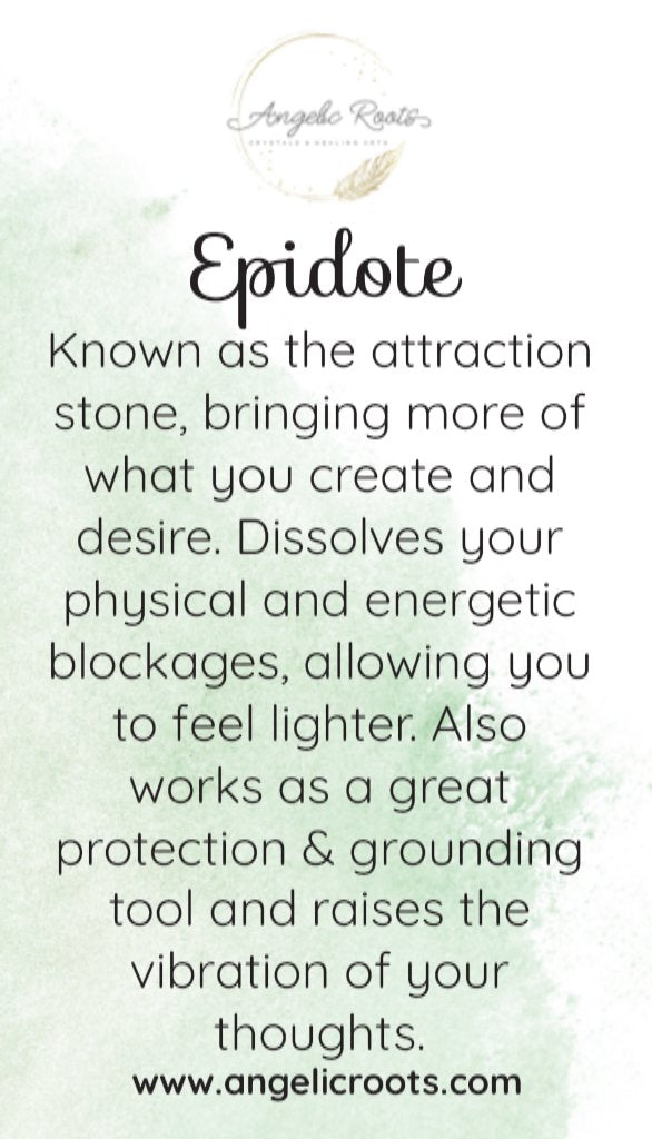 Epidote Crystal Card