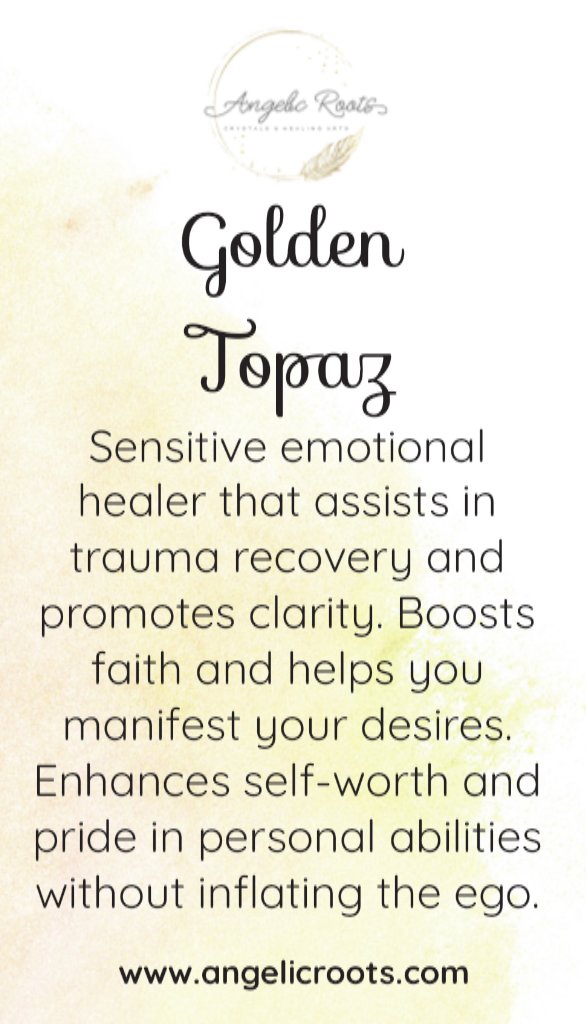 Golden Topaz Crystal Card