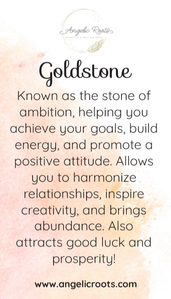 Goldstone Crystal Card