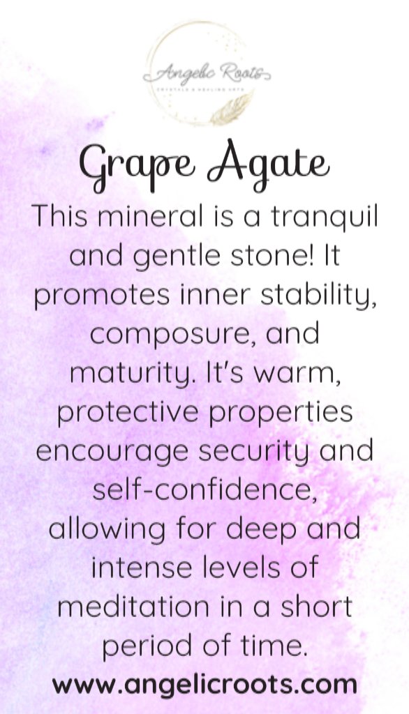 Grape Agate Crystal Card
