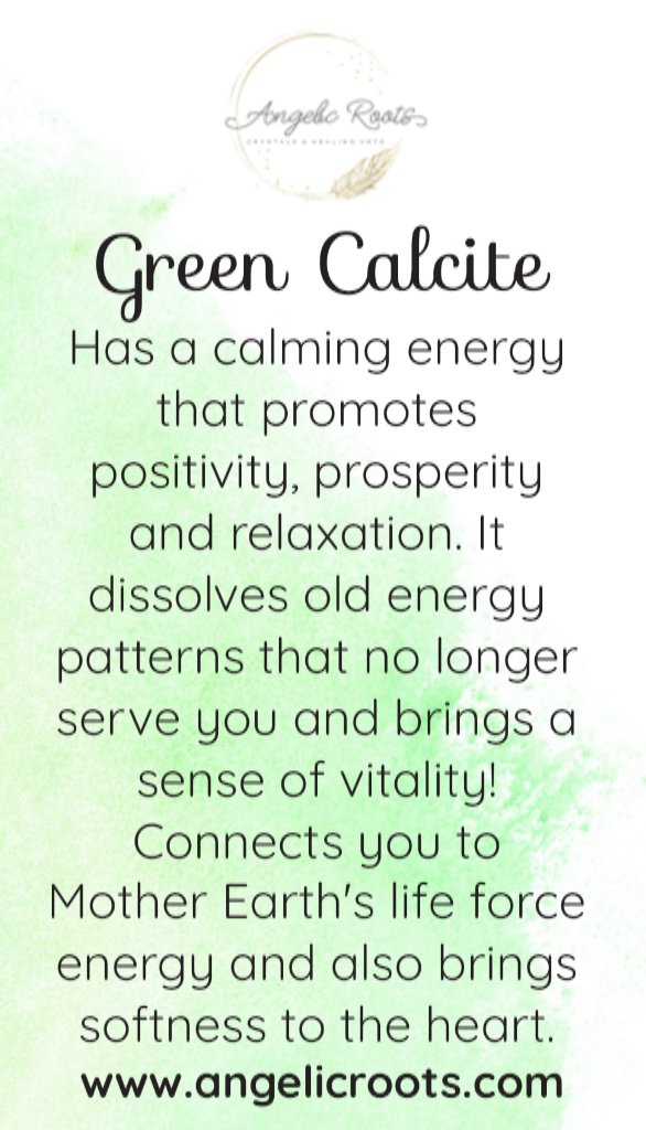 Green Calcite Crystal Card