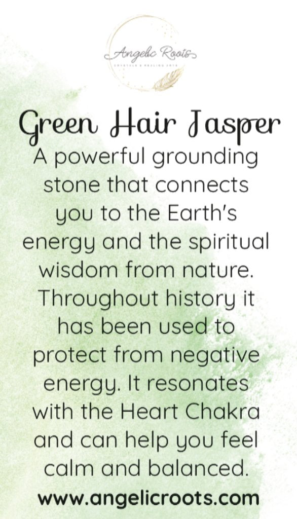 Green Hair Jasper Crystal Card