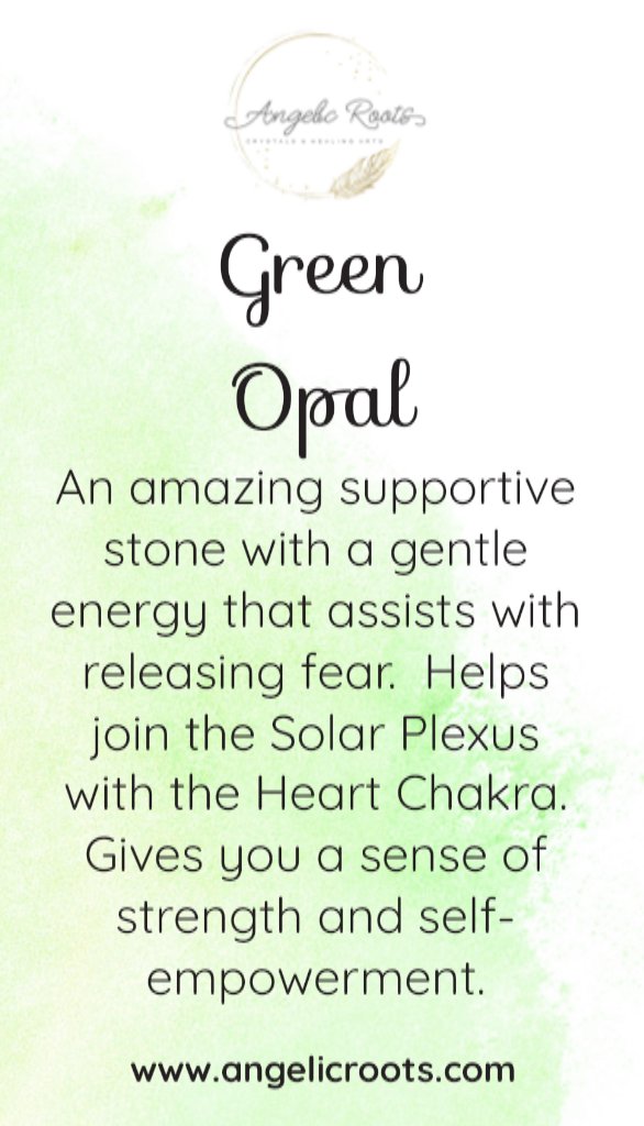 Green Opal Crystal Card