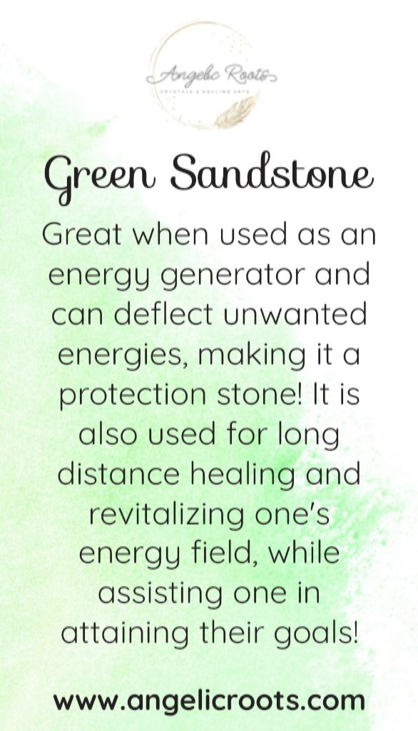 Green Sandstone Crystal Card