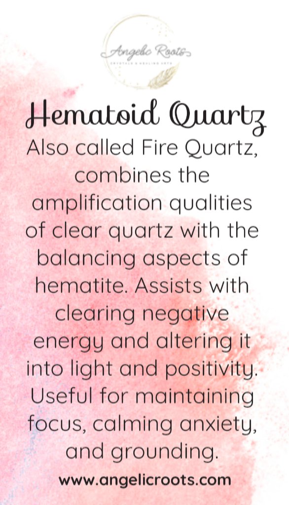 Hematoid Quartz Crystal Card