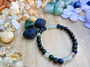 Heart Chakra || Burmese Jade, Nephrite, Green Quartz & Green Fluorite || 8mm & 6mm