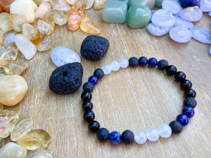 Throat Chakra || Aquamarine, Kyanite & Lapis Lazuli  || 8mm & 6mm