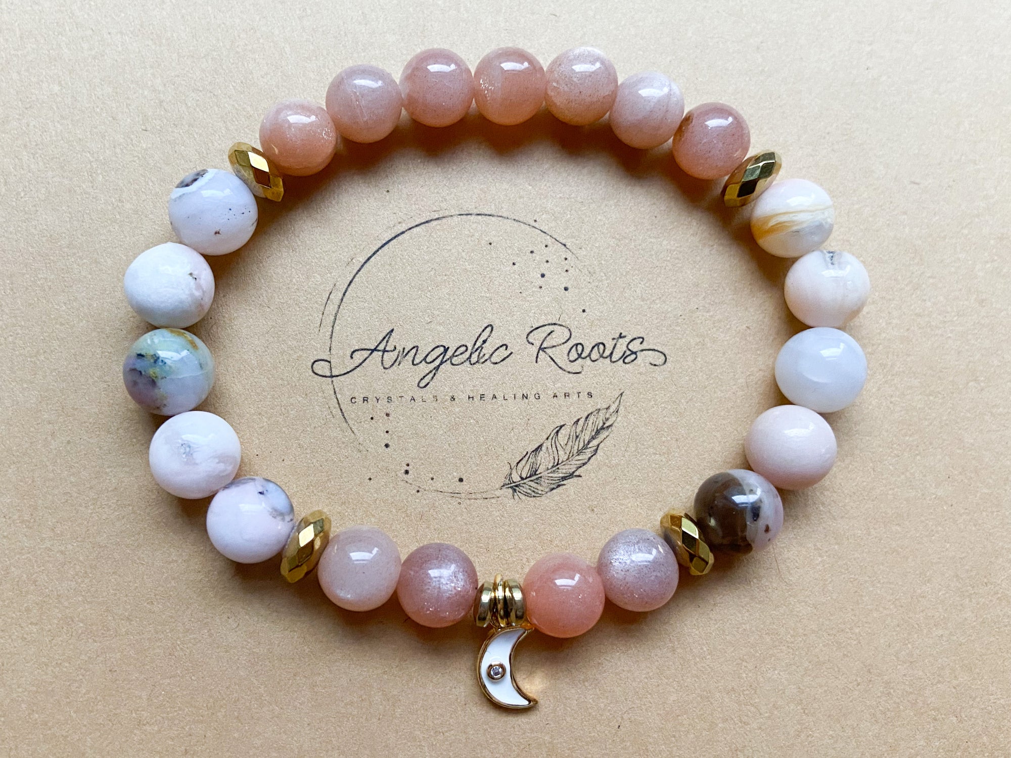 Holiday Collection || Pink Opal & Peach Moonstone || Reiki Infused