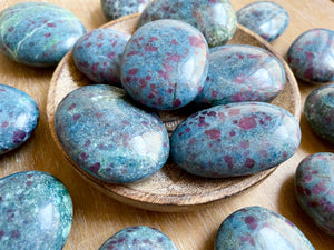 Ruby in Kyanite Palm Stone