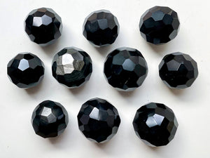 Obsidian Faceted Sphere