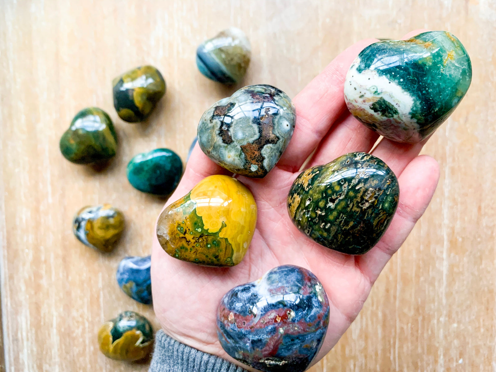 Ocean Jasper Heart || Small