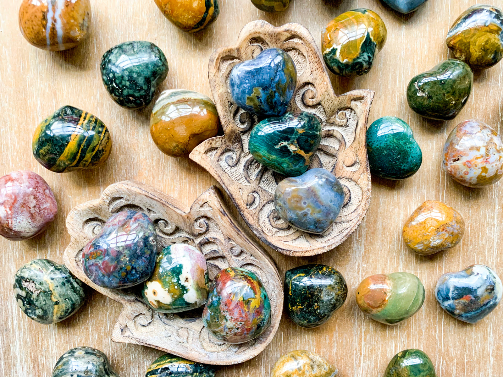 Ocean Jasper Heart || Small