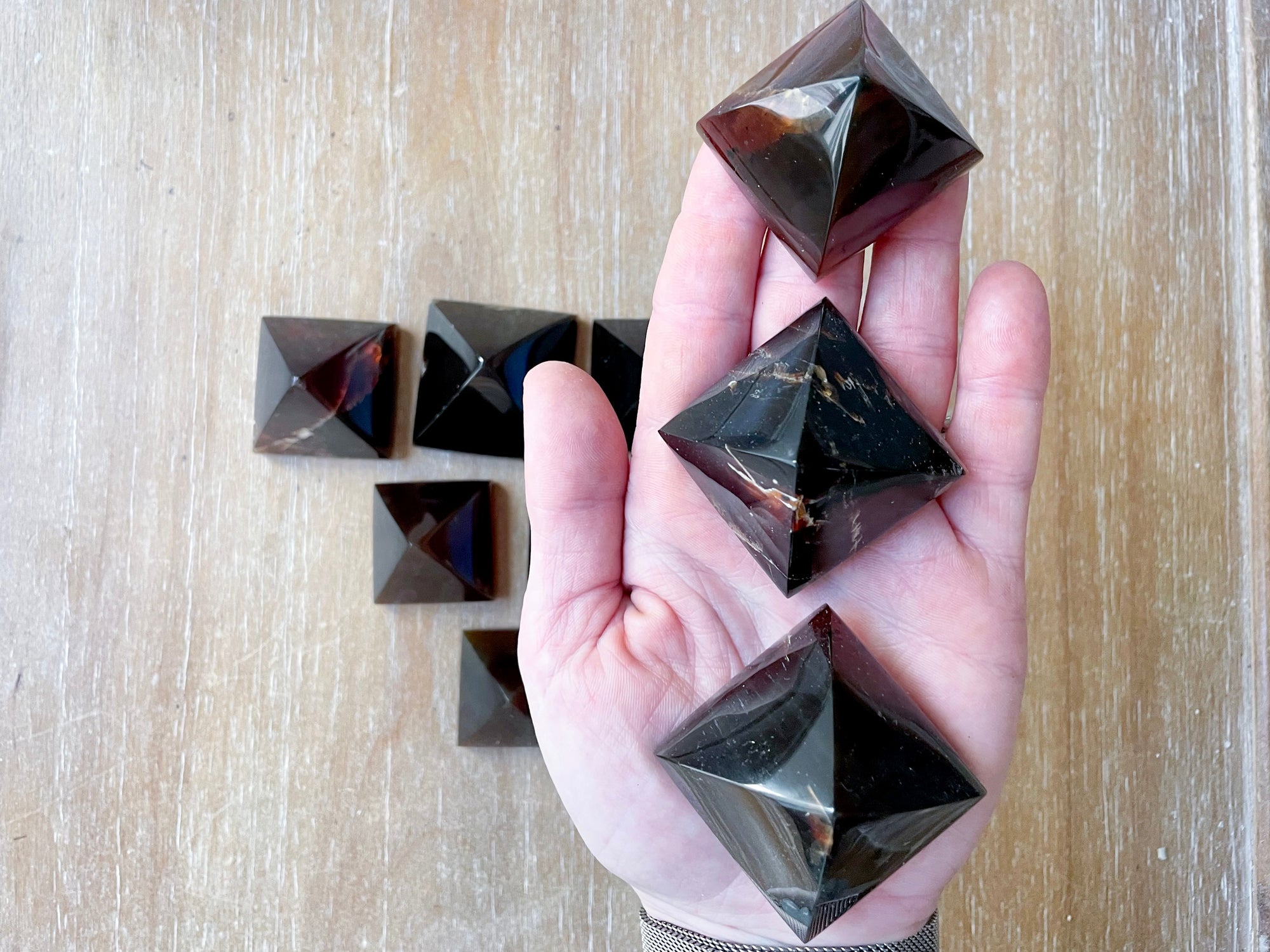 Blue Amber Pyramid