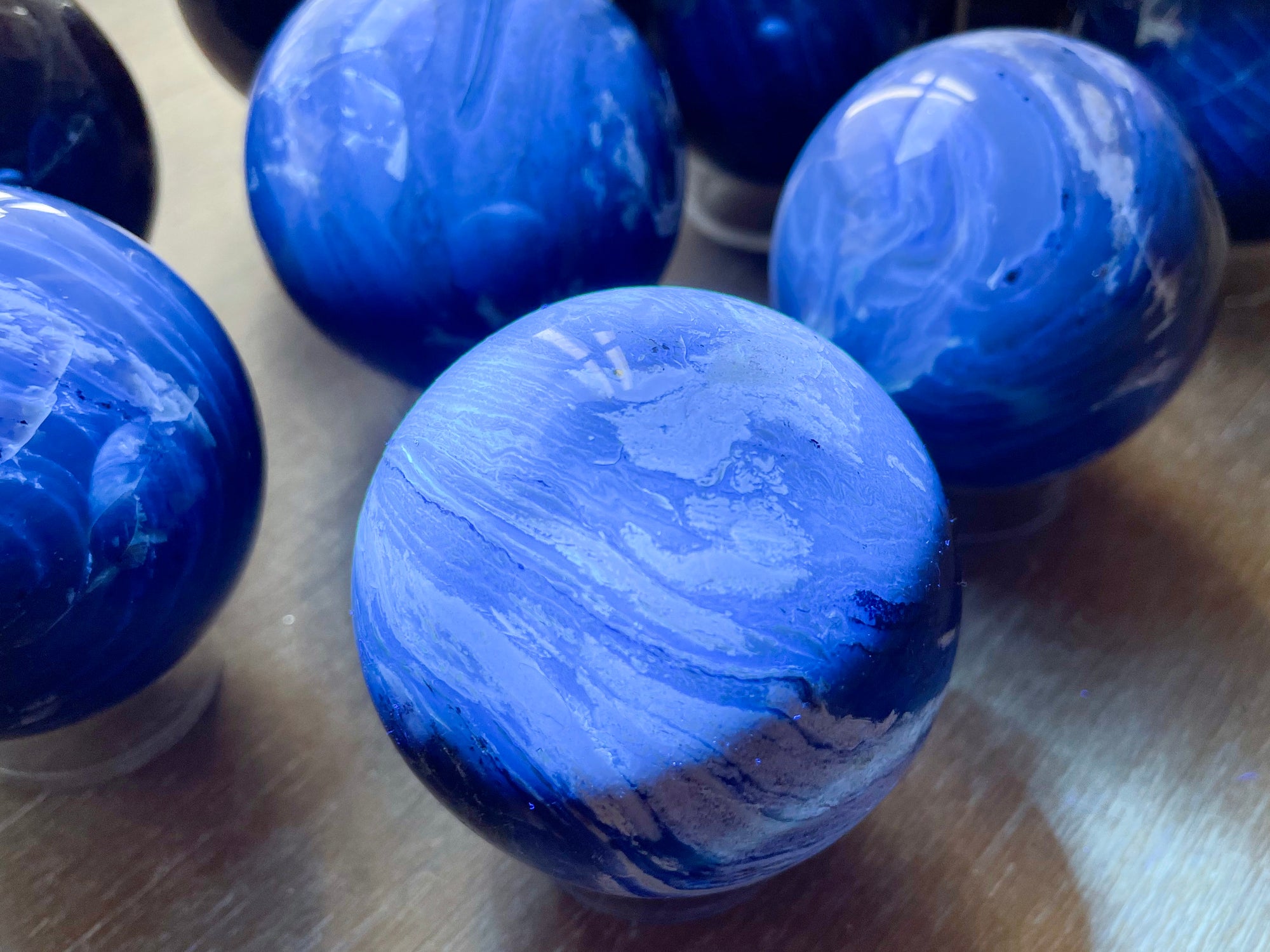 Blue Amber Sphere