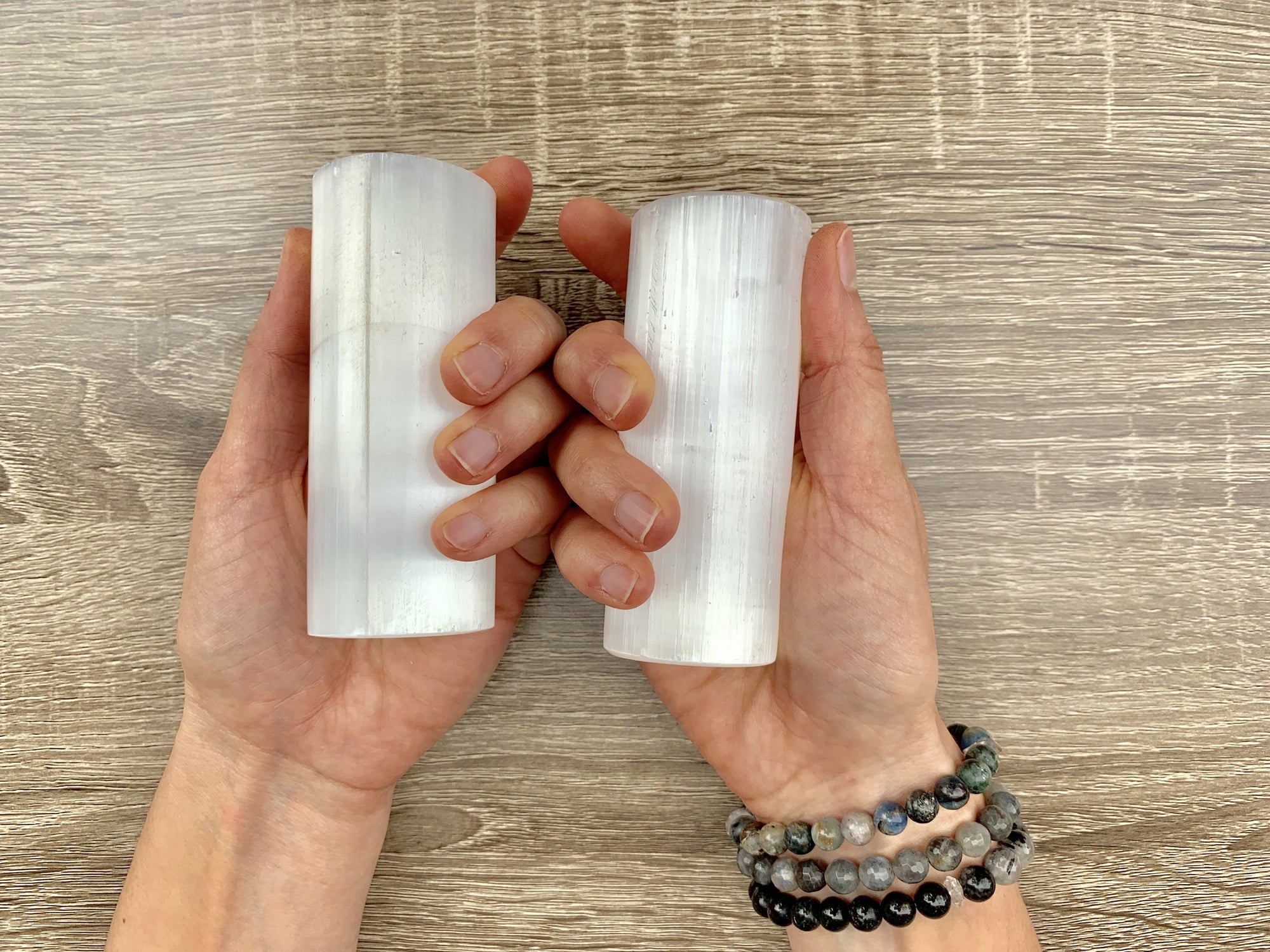 Selenite Harmonizer Pair || Flat