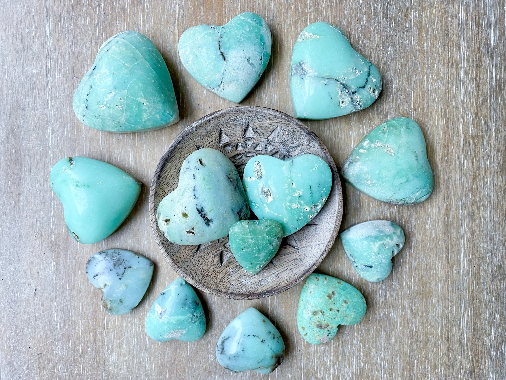 Chrysoprase Heart (Prase Opal) || Indonesia