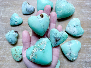 Chrysoprase Heart (Prase Opal) || Indonesia