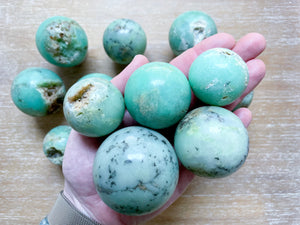 Chrysoprase Sphere (Prase Opal) || Indonesia