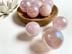 Aura Rose Quartz Sphere