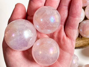 Aura Rose Quartz Sphere