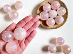 Aura Rose Quartz Sphere