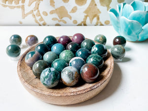 Ocean Jasper Sphere || Marble