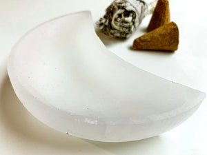 Selenite Moon Bowl