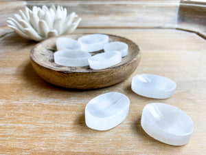 Selenite Worry Stone