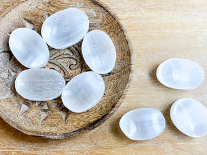 Selenite Worry Stone