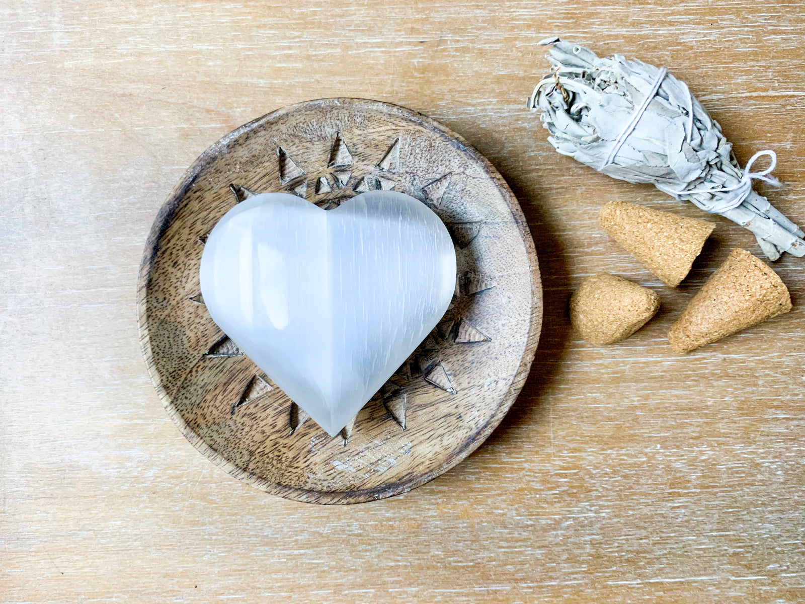 Selenite Hearts