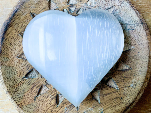 Selenite Hearts - Angelic Roots