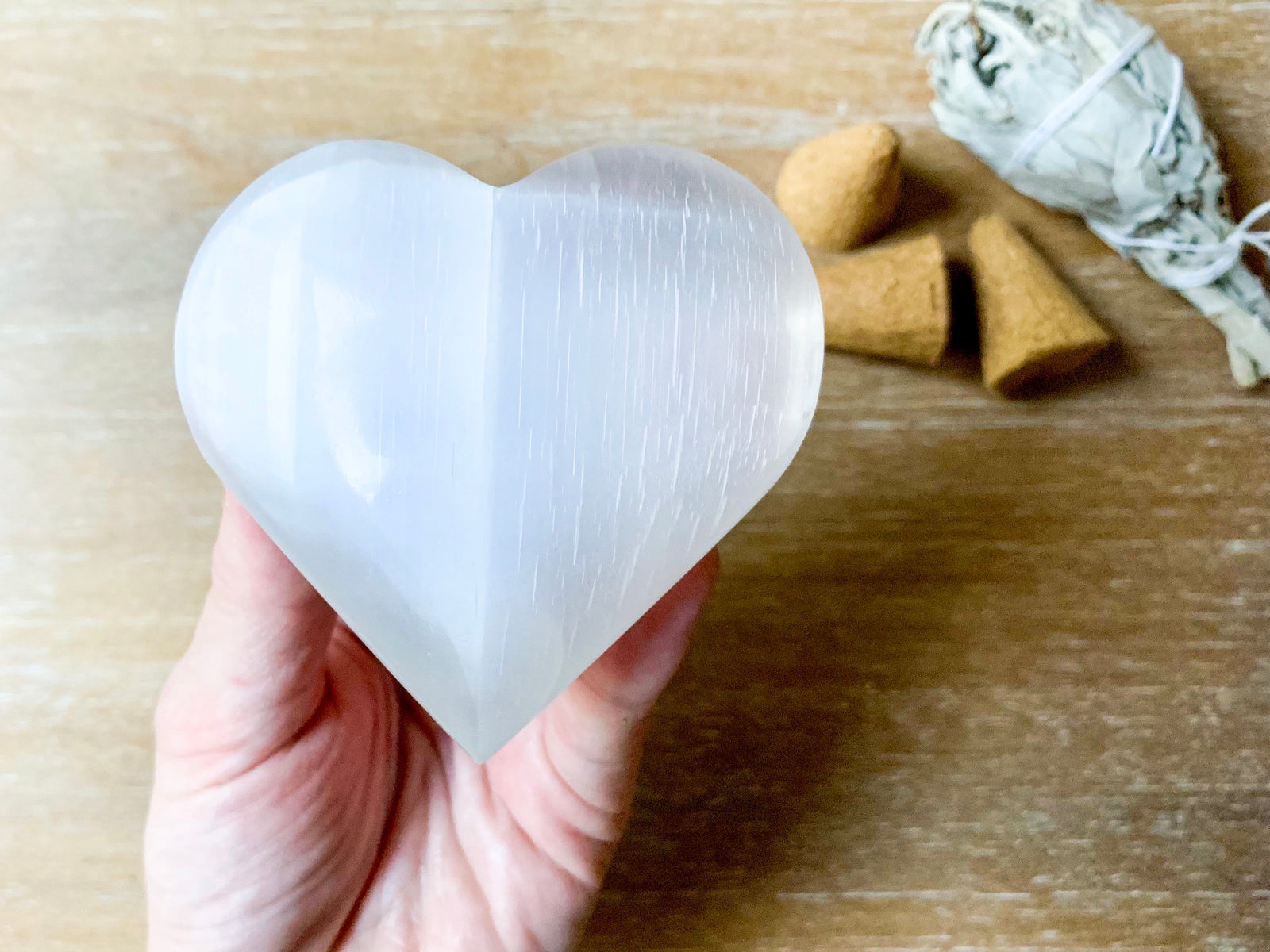 Selenite Hearts