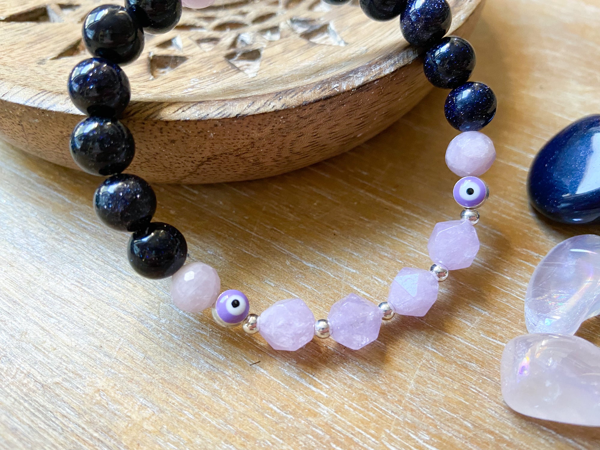 Blue Sandstone, Lavender Jade & Kunzite || Reiki Infused