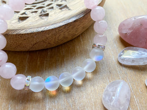 Rose Quartz & Aura Quartz || Reiki Infused