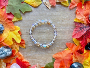 Halloween Collection || Aura Quartz Beaded Bracelet || Reiki Infused