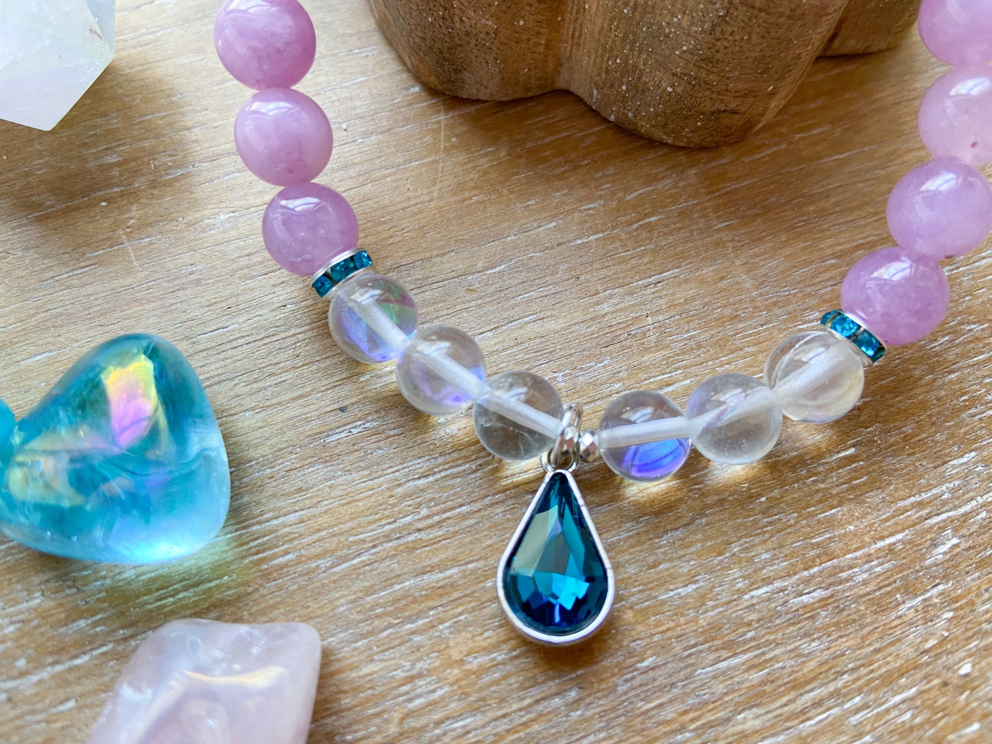 Lavender Jade & Aura Quartz || Reiki Infused