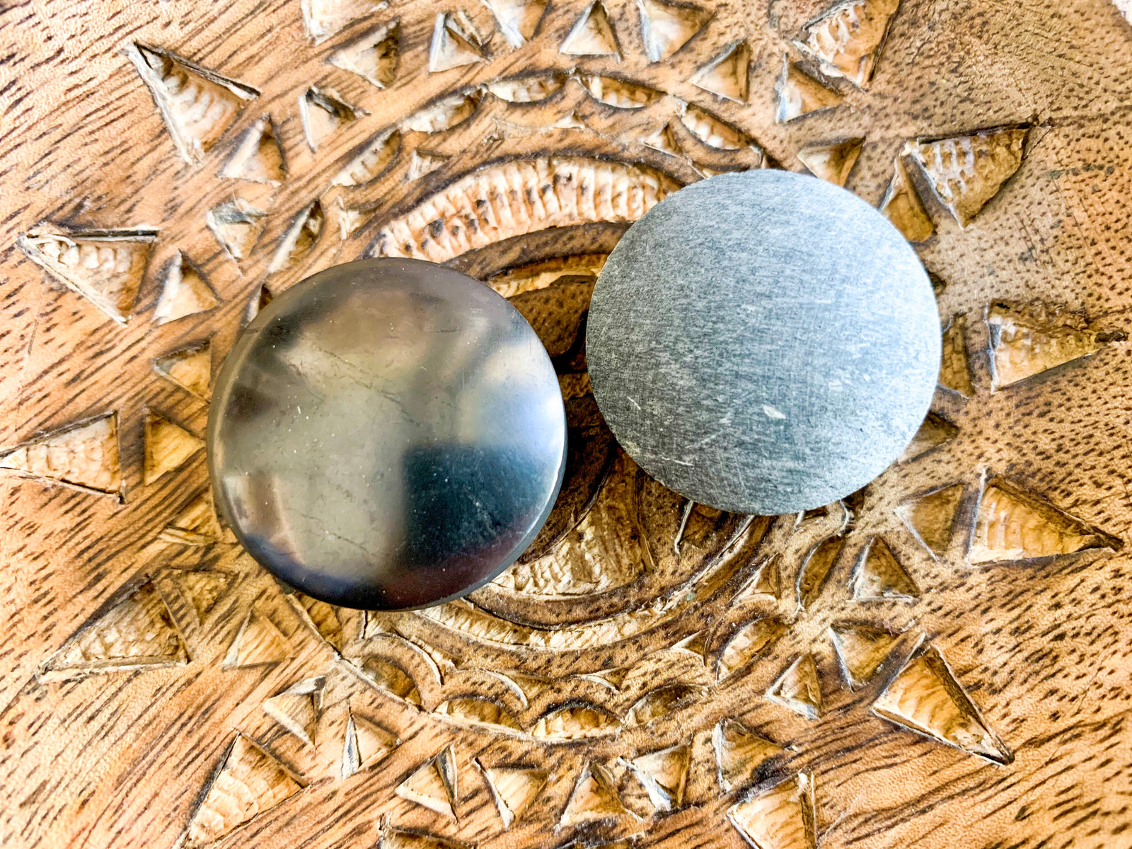 Shungite & Soapstone Pocket Harmonizer Pair