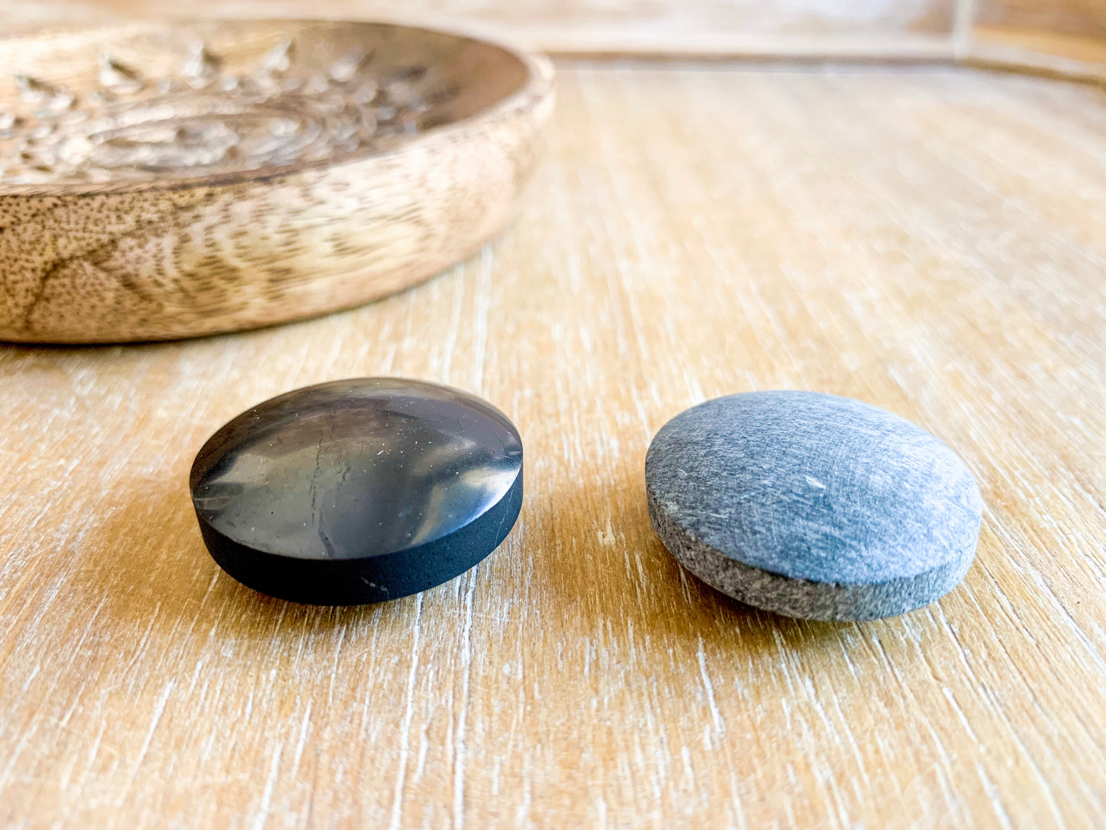 Shungite & Soapstone Pocket Harmonizer Pair