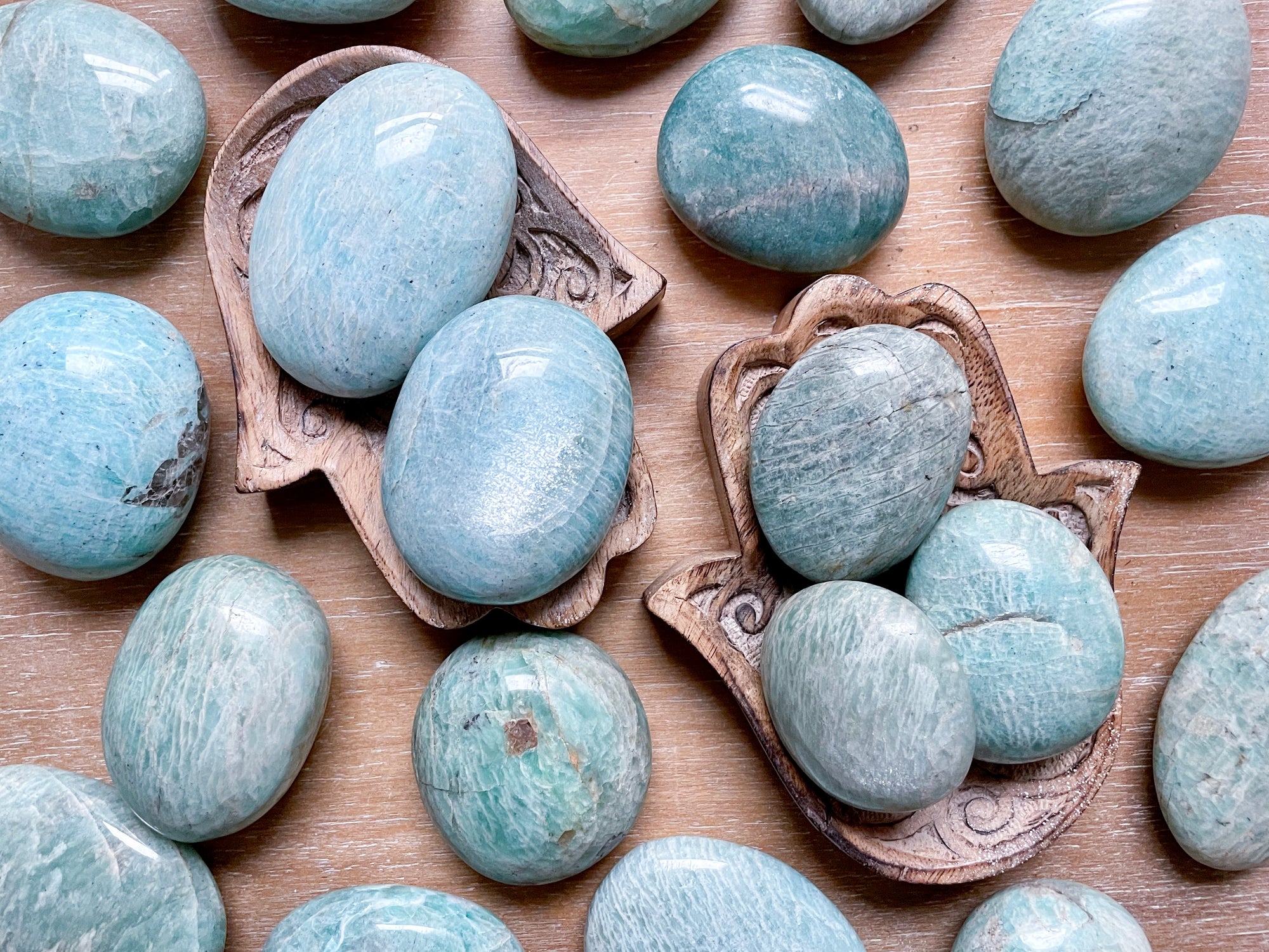 Amazonite Palm Stone