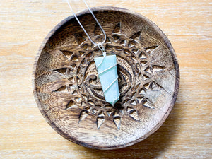 Crystal Point Wire Wrapped Necklace - Amazonite