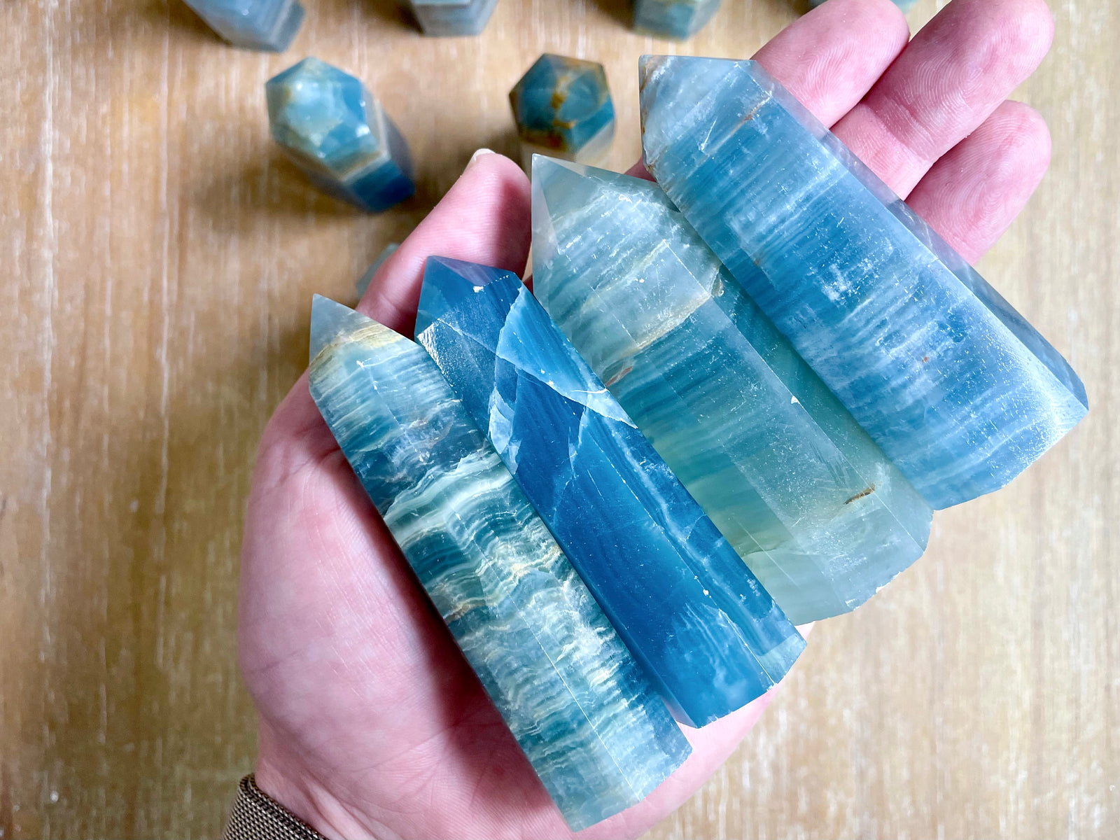 Aquatine Lemurian Calcite Point