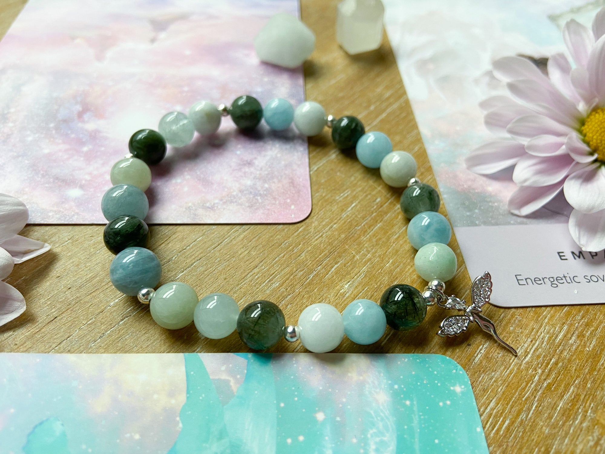 Green Quartz, Morganite & Burmese Jade || Reiki Infused