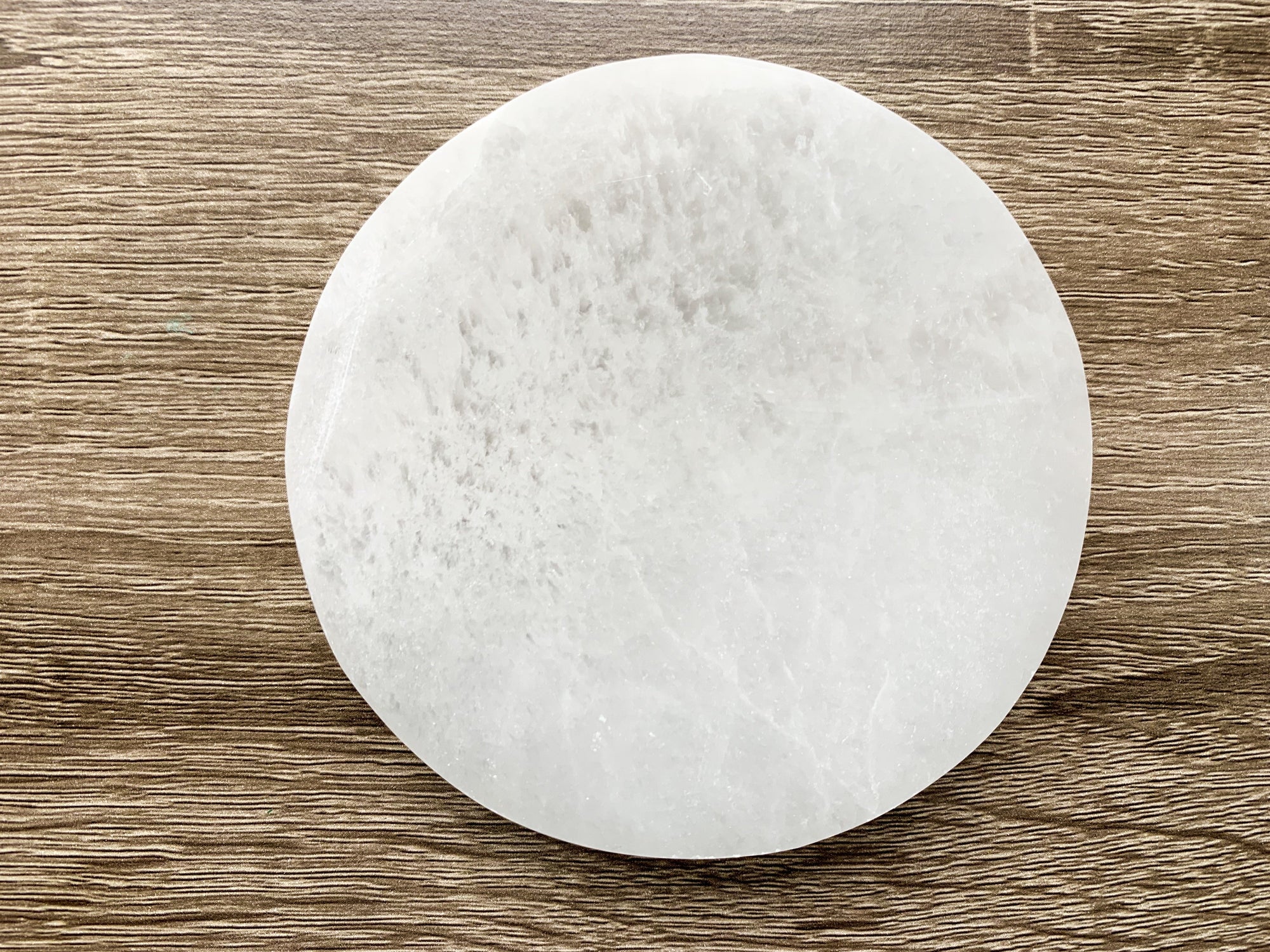 Selenite Round Charging Plate