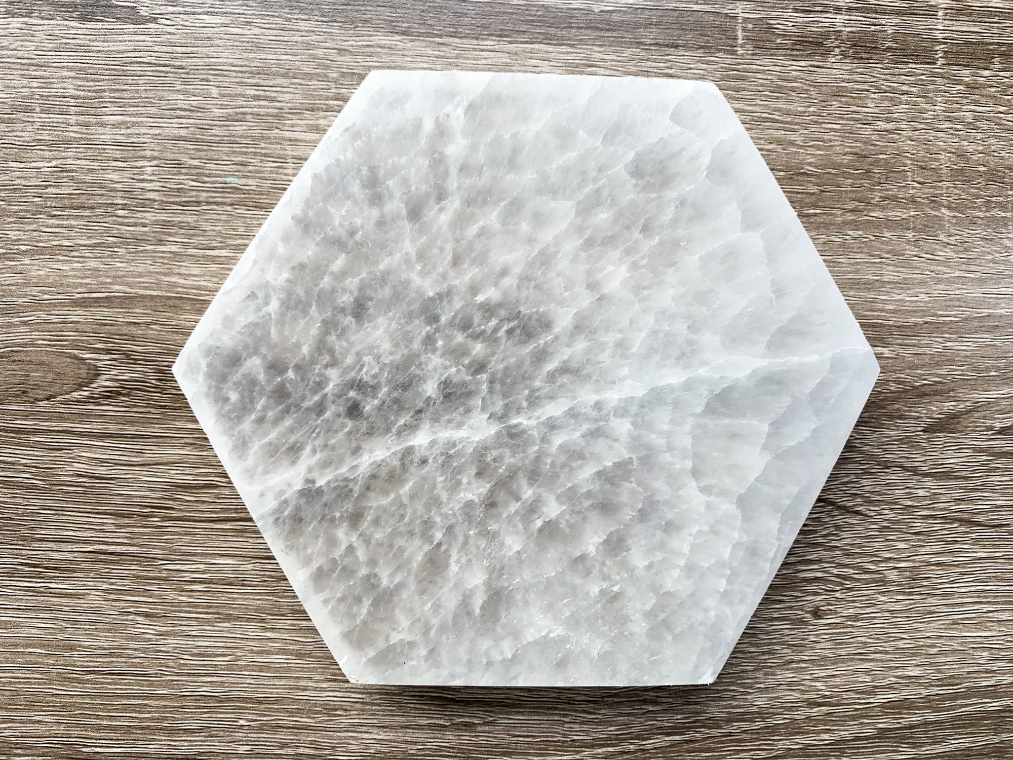 Selenite Hexagon Charging Plate