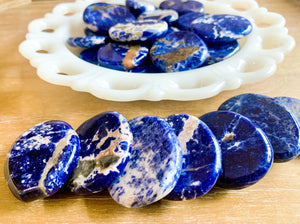 Sodalite Flat Palm Stone