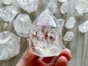 Fire & Ice Crackle Quartz Points