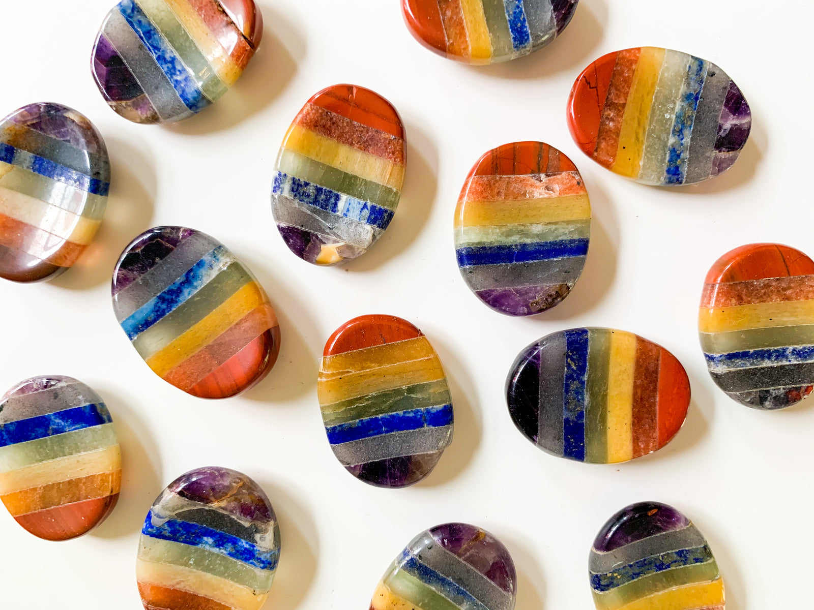 Seven Chakra Worry Stone