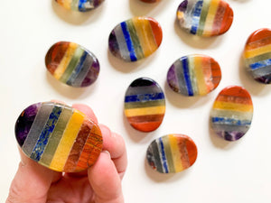 Seven Chakra Worry Stone